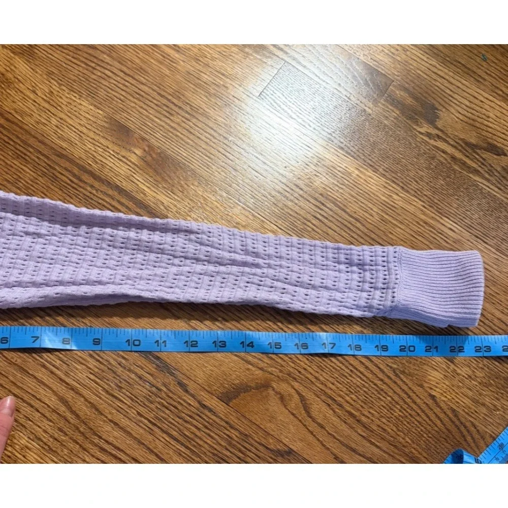 Lululemon | Purple Lavender Pointelle-Knit Cotton Sweater W3HMIS Sz L
